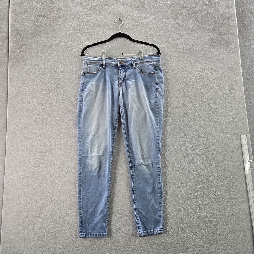 Free People Women Jeans W 27 Light Blue Denim Skinny Stretch 26" Inseam
